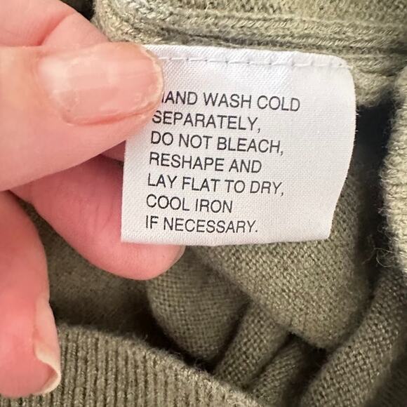 Northern Isles Sweater Silk Cashmere Crew Neck Pullover Long Sleeve Green XXL - Picture 6 of 7